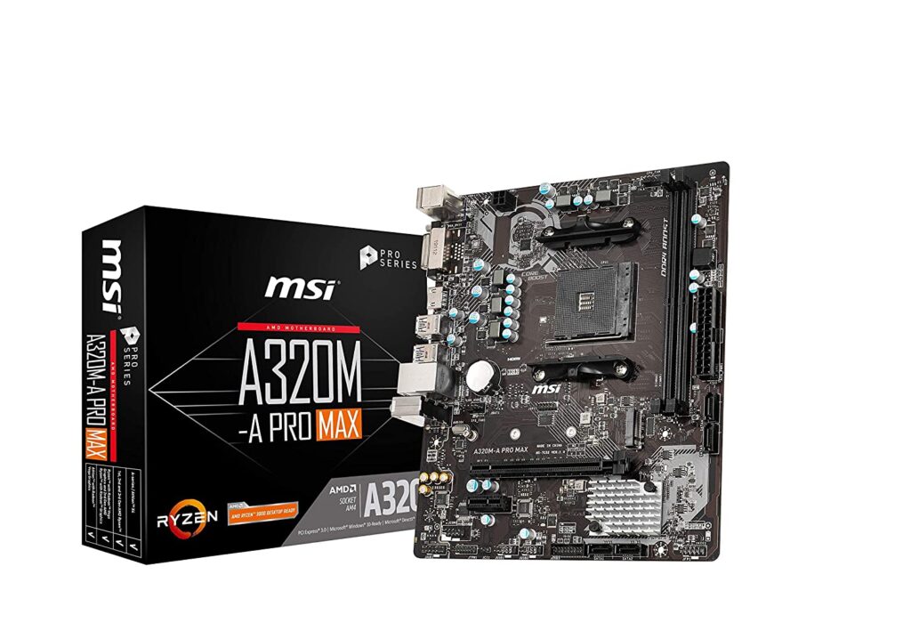 MSI A320M-A PRO MAX AMD AM4 Socket m-ATX Motherboard