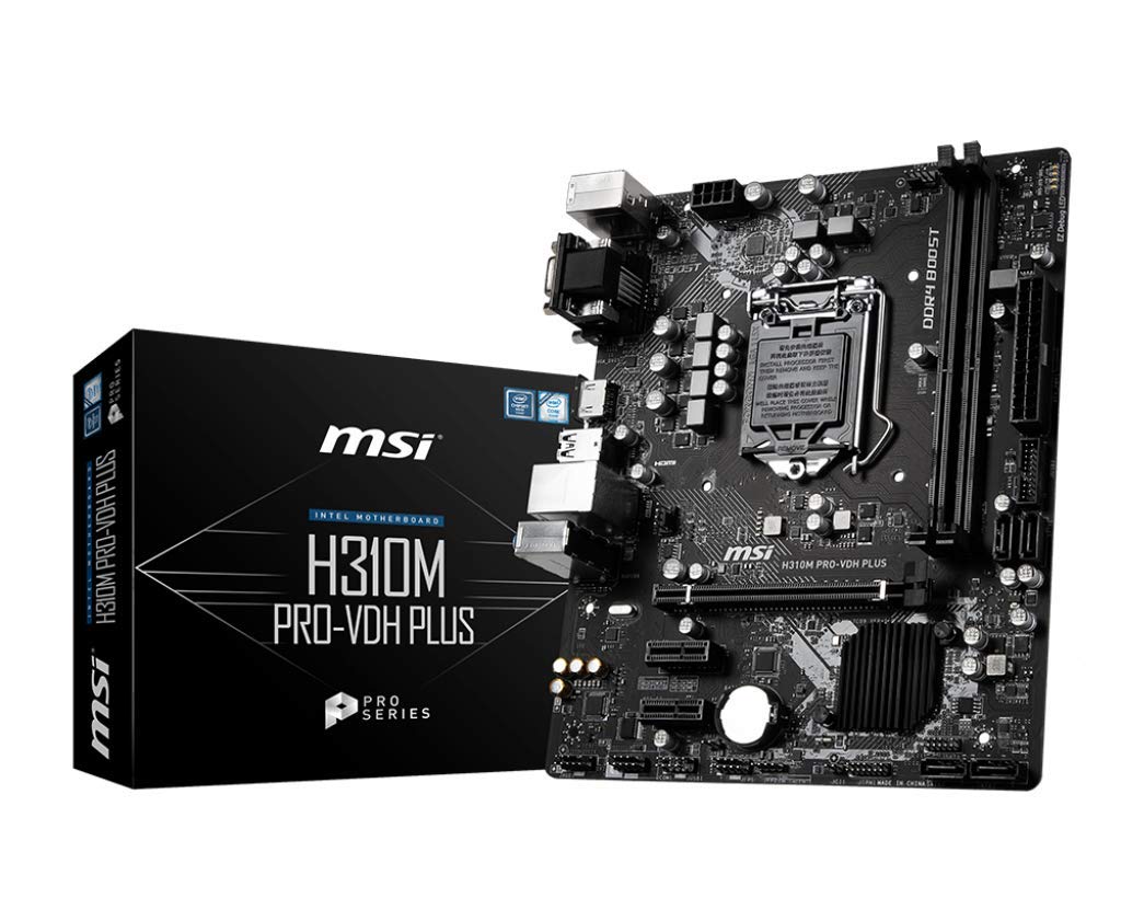 MSI H310M PRO-VDH Plus for 9th Gen / 8th Gen Intel Core Motherboard MSI H310M PRO-VDH Plus