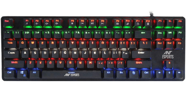 Ant Esports MK1000 Multicolour LED Backlit Wired TKL Mechanical Gaming Keyboard Ant Esports MK1000 Multicolour LED Backlit Wired TKL Mechanical Gaming Keyboard