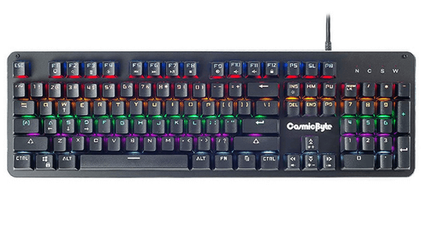 Cosmic Byte CB-GK-12 Neon Rainbow Backlit Mechanical Keyboard