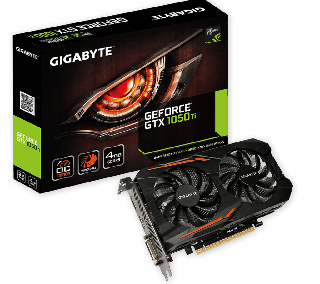 Gigabyte Geforce GTX 1050 Ti OC 4GB GDDR5 128 Bit PCI-E Graphic Card